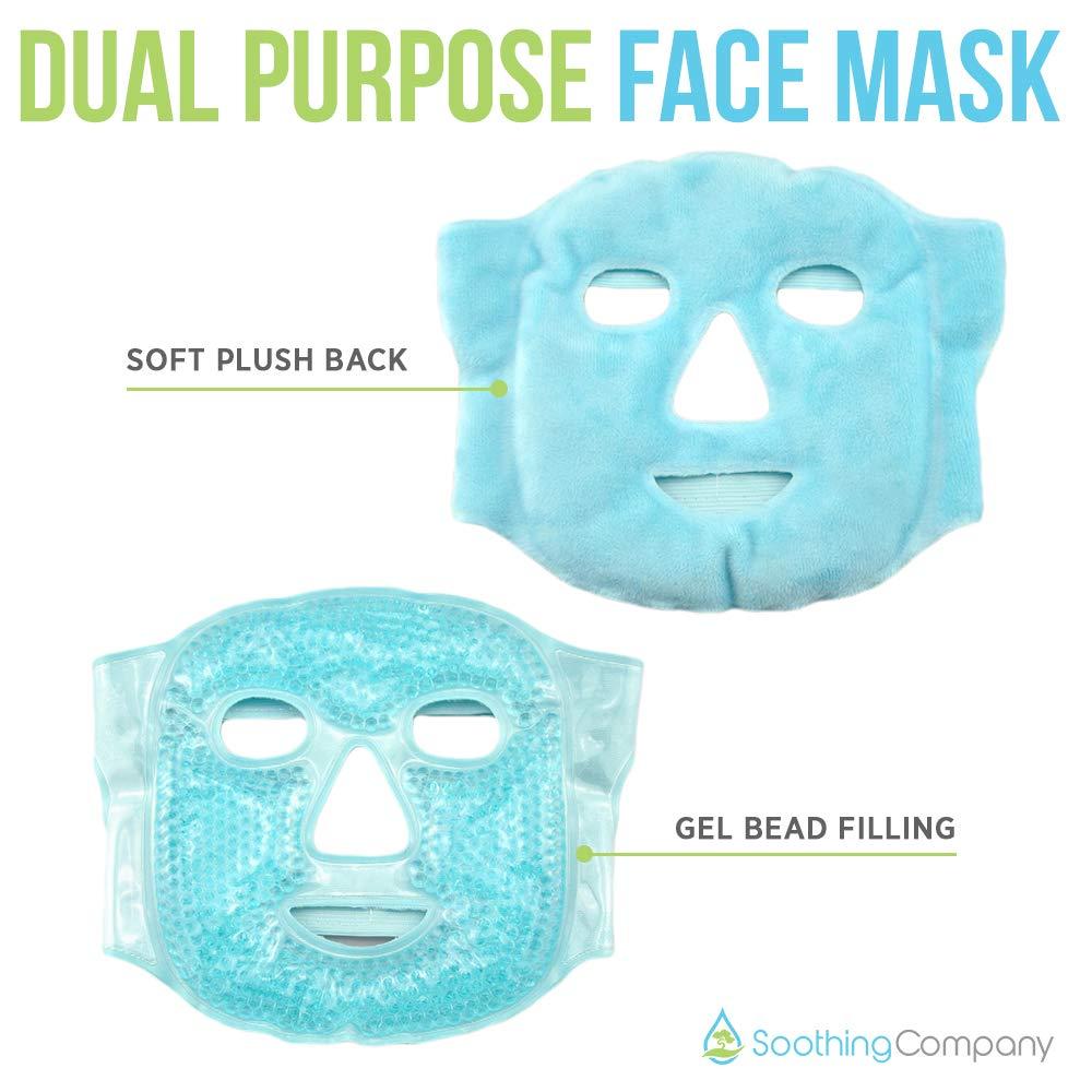 Hot and Cold Gel Face Mask by Soothing Company - Pain Relief for ...