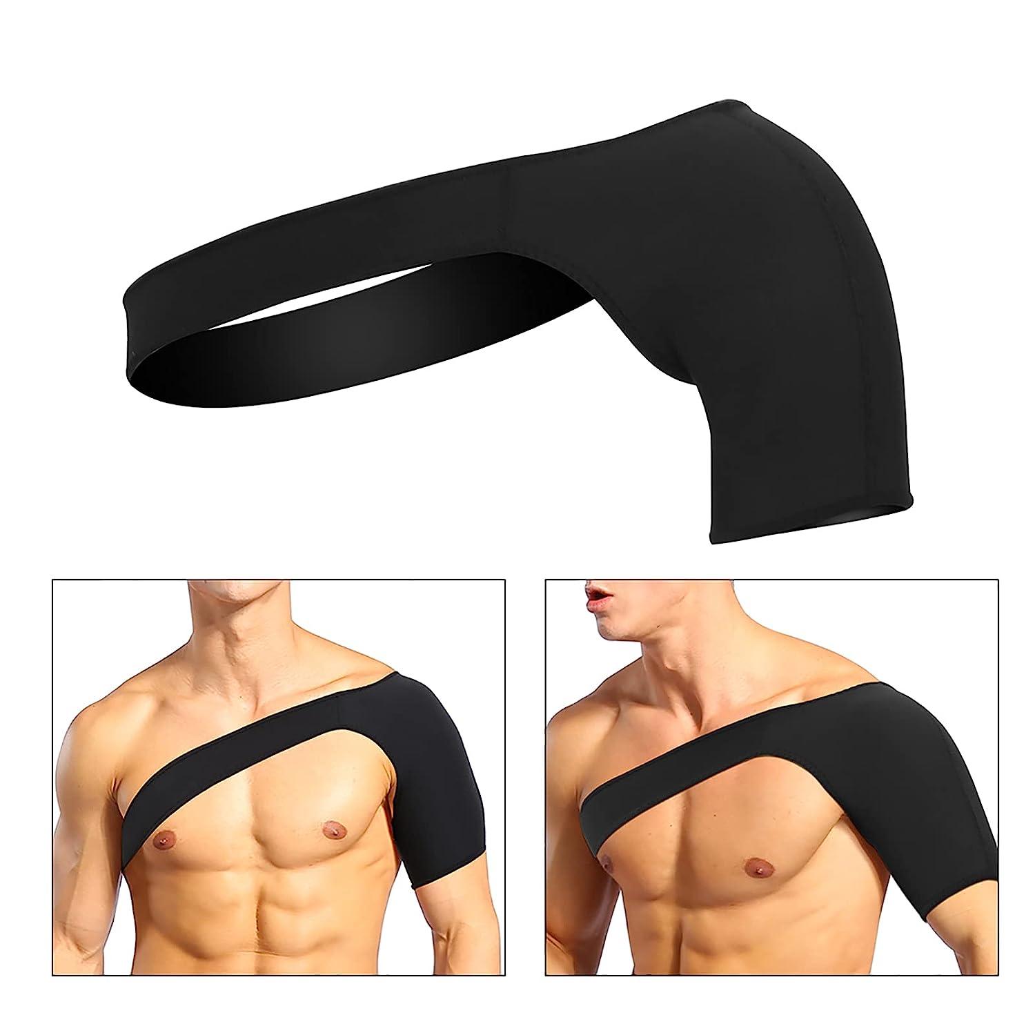Shoulder Brace Adjustable Shoulder Support Brace Strap Joint Sport Gym  Compression Bandage Wrap Ideal for Men and Women Sports