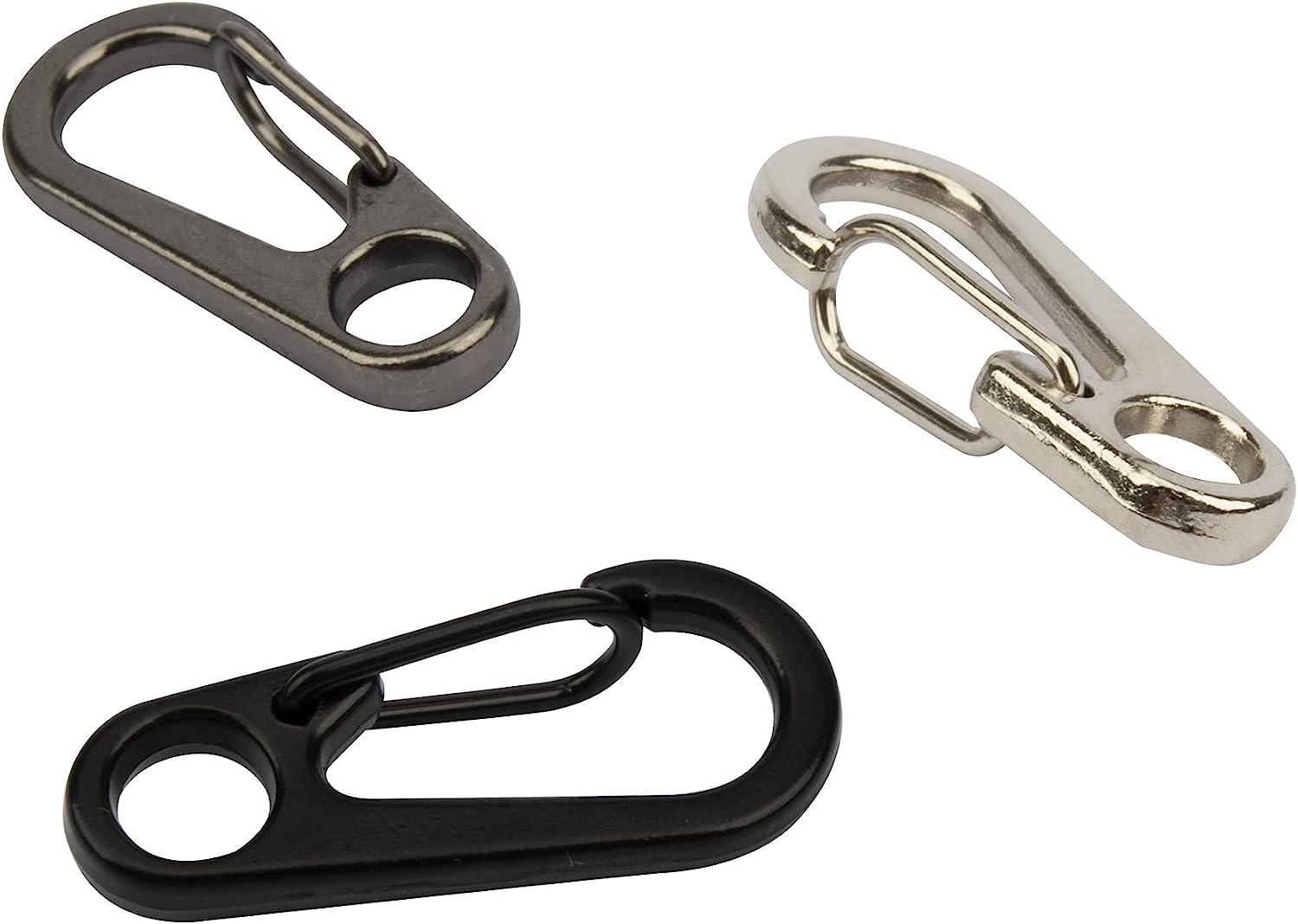 10pcs Tiny Spring Snap Hook, EEEkit Mini SF Alloy Carabiners Clip, Mini  Hanging Buckle, Stainless Steel Heavy Duty Clips for Buckle Backpack  Camping Bottle Using Keychain Accessories 