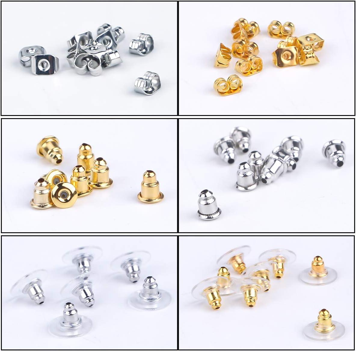Clear Earring Backs, 200pcs Plastic Earring Stoppers, Tube Earring Findings, Hypo-Allergenic Jewelry Accessories