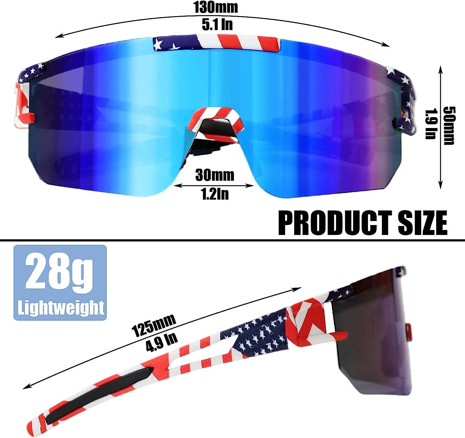 YUNBLL&KO Polarized Sports Sunglasses for Men Women, P-V Style UV400,  Cycling Glasses Baseball Goggles Running Golf A3