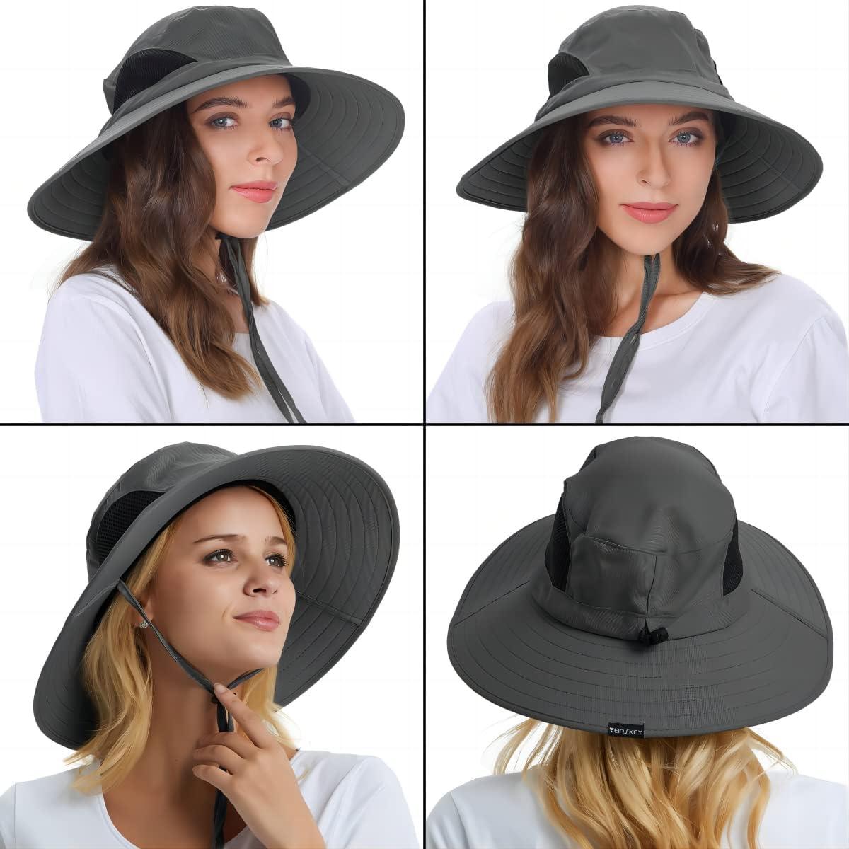 Einskey Sun Hat For Men Women Wide Birm Fishing Hat With Face Cover And  Neck Flap Waterproof Breathable Foldable Bucket Hat Dark Gray