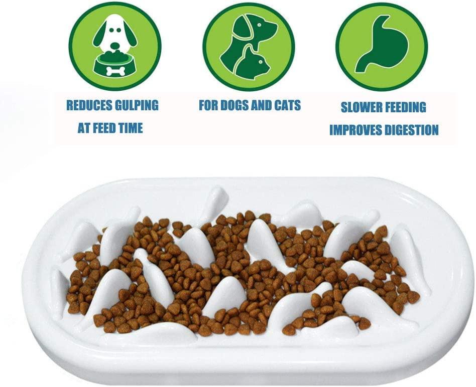 2 Pack Cat Slow Feeder Bowl,pet Fun Interactive Slow Feeder Cat Bowl,stress  Free Pet Bowl Helps Stop Bloat Prevents Obesity Improves Digestion