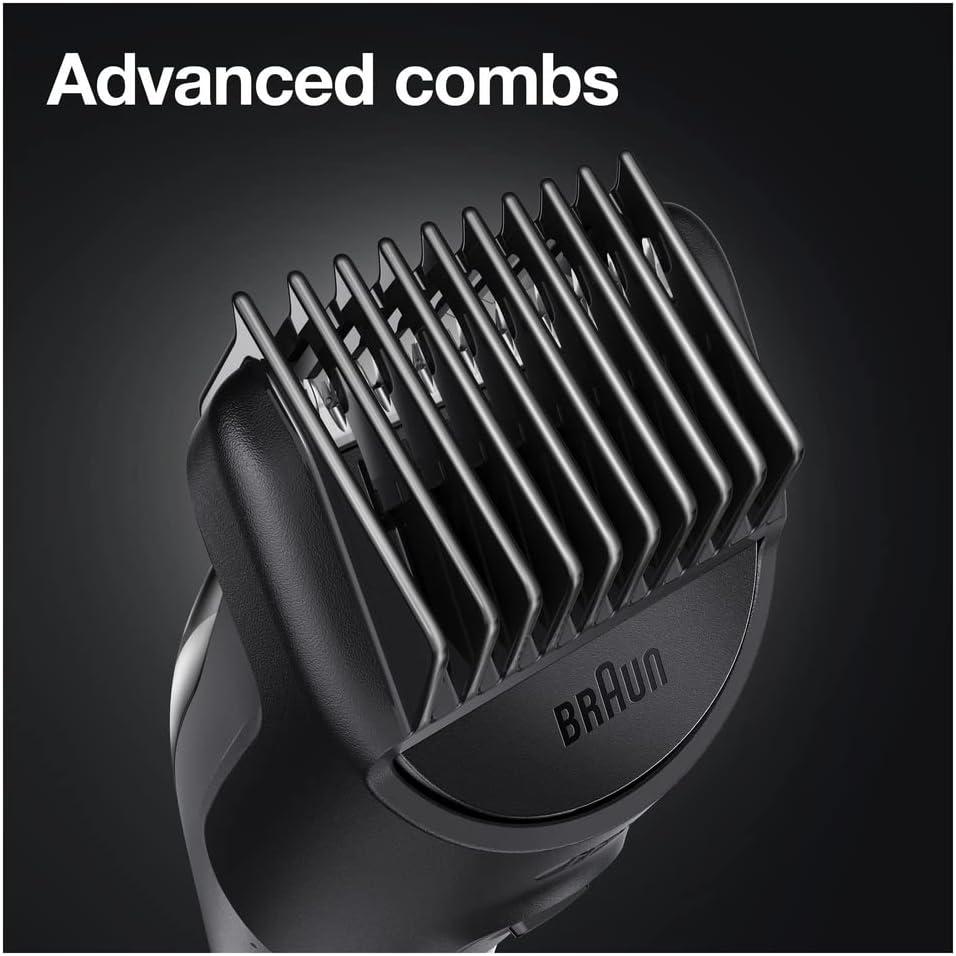 Braun 8-In-1 All-In-One Series Pin Male Plug Ear Trimmer Clippers Razor & 2 & Kit Trimmer Grooming With Men For Hair 6 Black/Grey Nose UK Attachments 5 Gillette Gifts Beard MGK5260