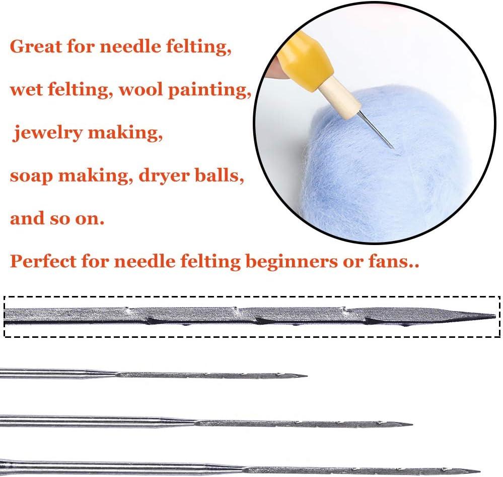 35Pcs 4 Types Wool Felting Needles Set Needle Felting DIY Craft Felting  Supplies
