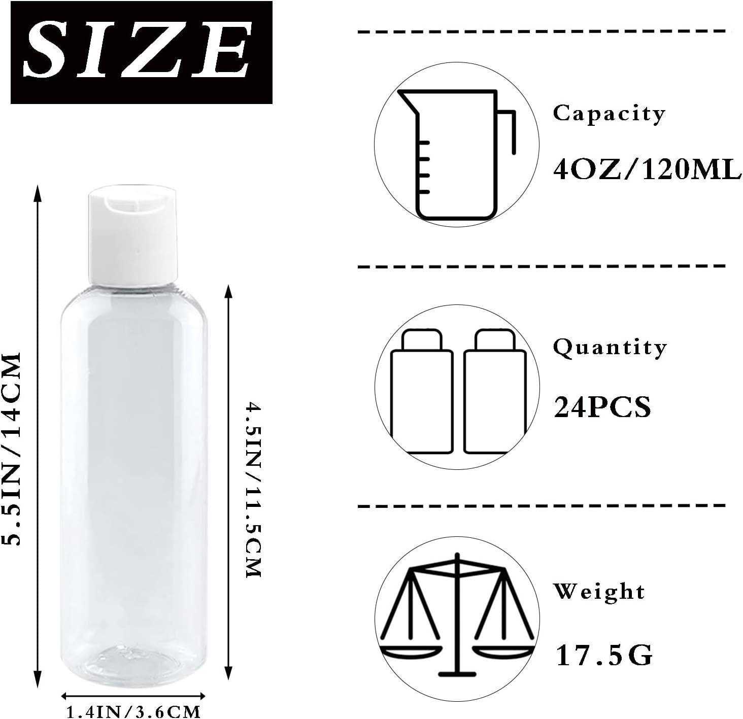 Flip-Top Squeeze Bottle, 4 oz.