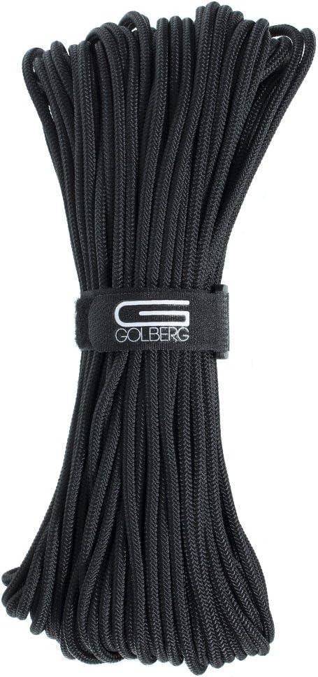 Golberg Premium Polyester Accessory Cord USA Made Smooth Braid Minimal  Stretch Rope Sizes of 3mm, 4mm, 5mm, or 6mm Lengths of 25, 50, 100, 250,  and 1000 Feet Compact and Lightweight Cord Black 6mm X 50 Feet