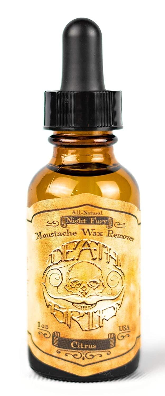 Mustache Wax Remover Oil Night Fury by Death Grip - Get Wax Out of Your Handlebar Moustache or Beard