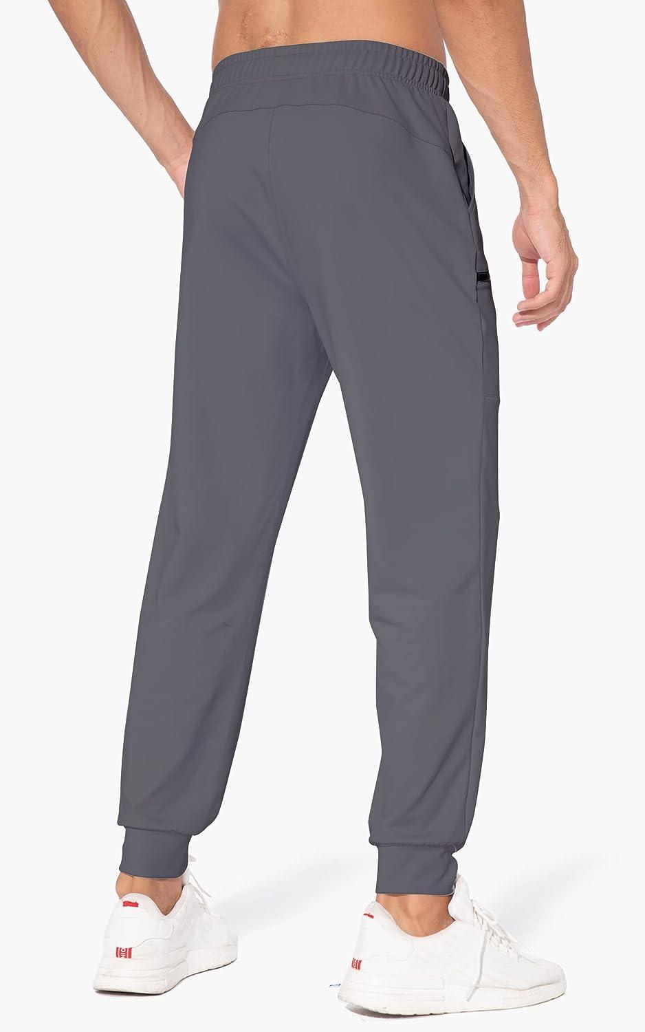 GetUSCart- Oalka Women's Joggers High Waist Yoga Pockets Sweatpants Sport  Workout Pants Light Grey M