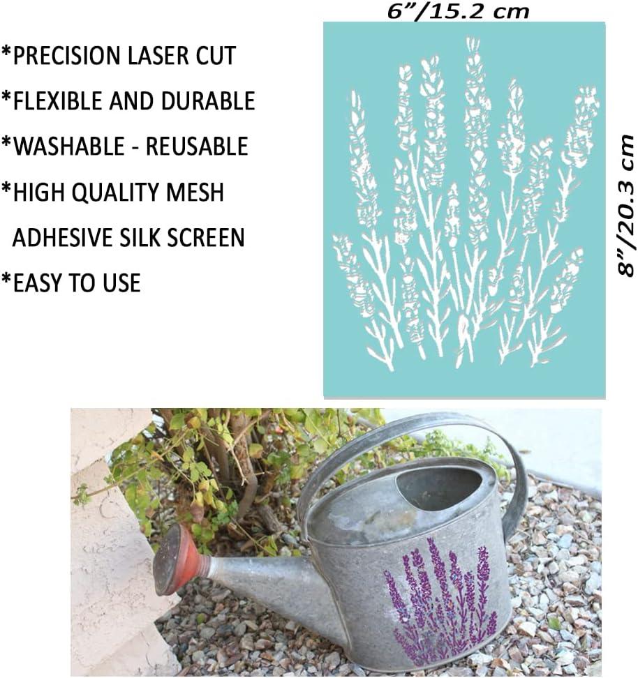 Dandelion and Lavender Silk Screen Stencils DIY Reusable Flower Mesh  Adhesive Stencil for Painting Paint Stencils for Crafts Art Floral  Dandelion/Lavender 6x8