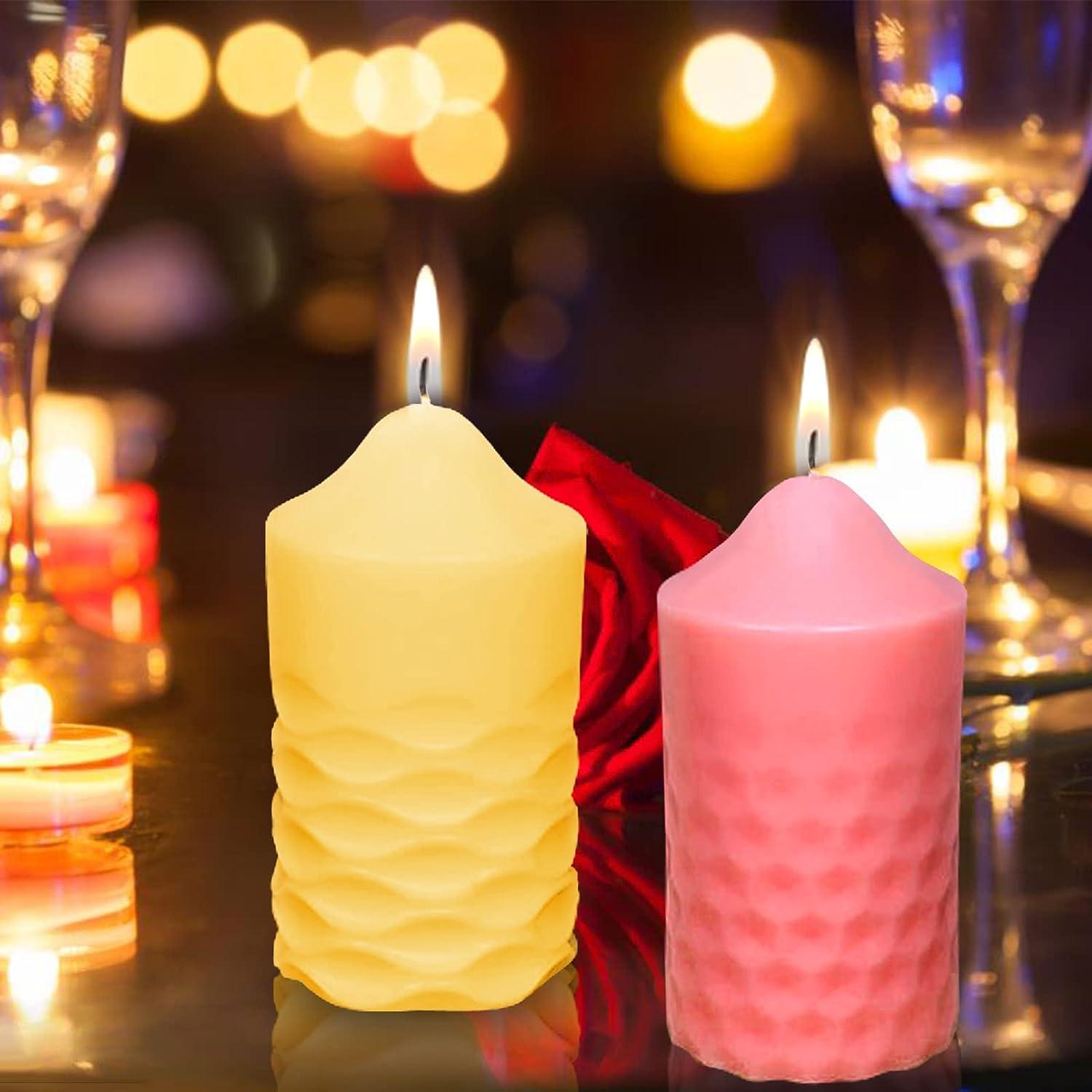 1pc Sea Waves Cylinder Silicone Mold For Making Aromatherapy Candle, Gypsum  Decoration, Essential Oil Infuser And Candlestick