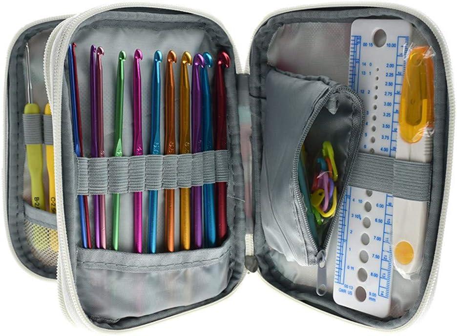  Katech Crochet Hooks Case Empty Zipper Bags Portable Travel  Crochet Storage Bag Organizer with Web Pocket and Crochet Holder Slots for  Carrying Various Crochets Needles (Pink) : Arts, Crafts & Sewing