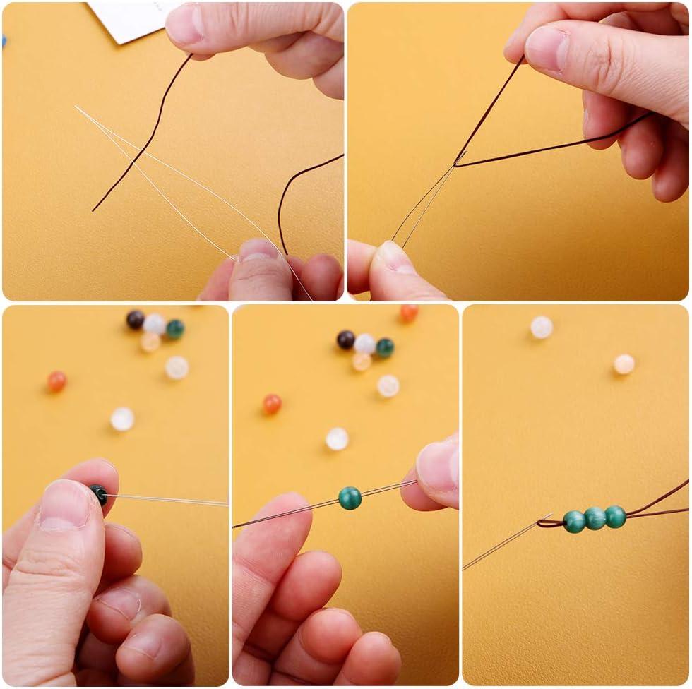 18pcs Beading Needles 6 Sizes Seed Beading Needle Big Eye Beading Needle  Foldable Beading Needle Set For Jewelry Making Bottle With Needle