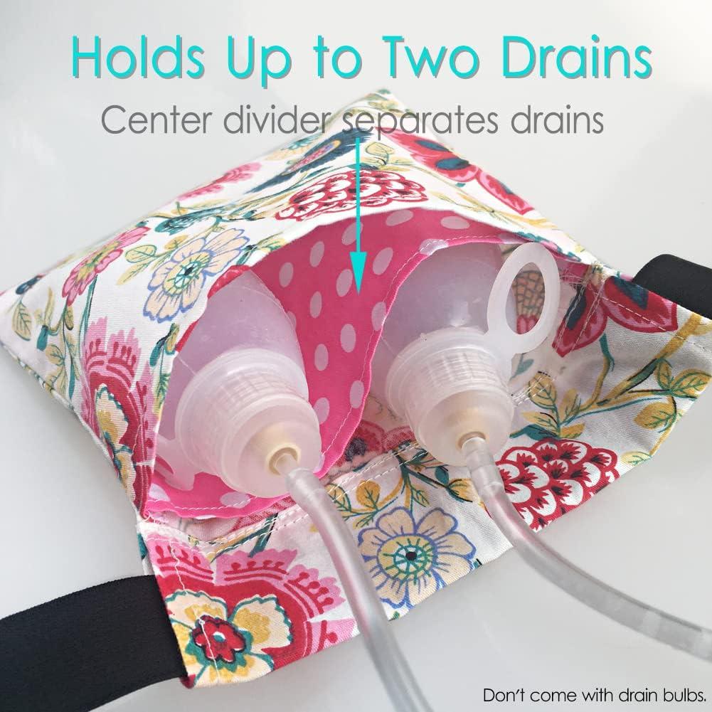 Drain Pouch Holder Adjustable Mastectomy Drainage Pockets with Belt for  Breast Cancer Surgery Reconstruction Post-Mastectomy JP Drain Bulbs Tummy  Tuck