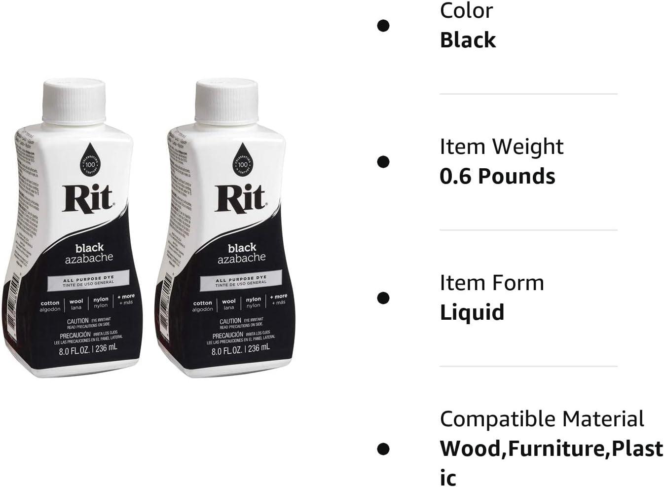  Customer reviews: Rit Liquid Fabric Dye Black 8 Ounces