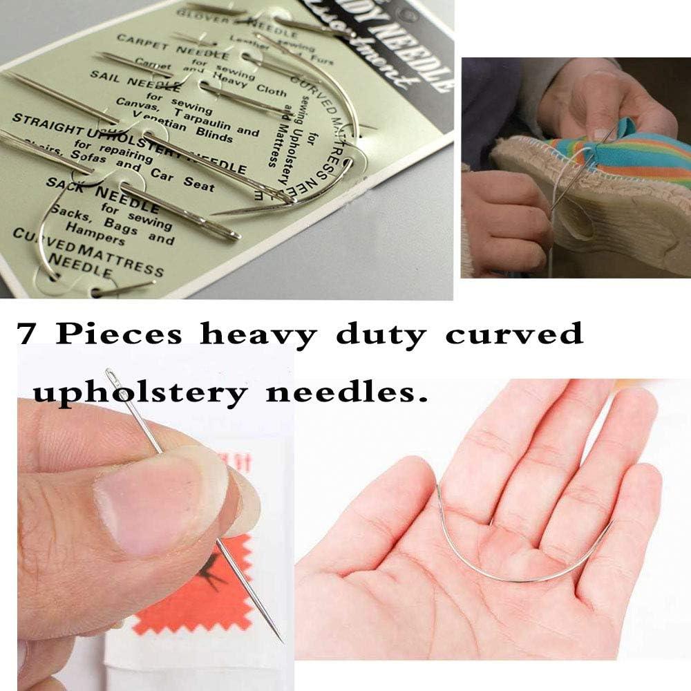 Hand Sewing Needle Kit, Heavy Duty Household Hand Needles For For Home  Upholstery Carpet Leather Canvas Repair (7 Pieces)