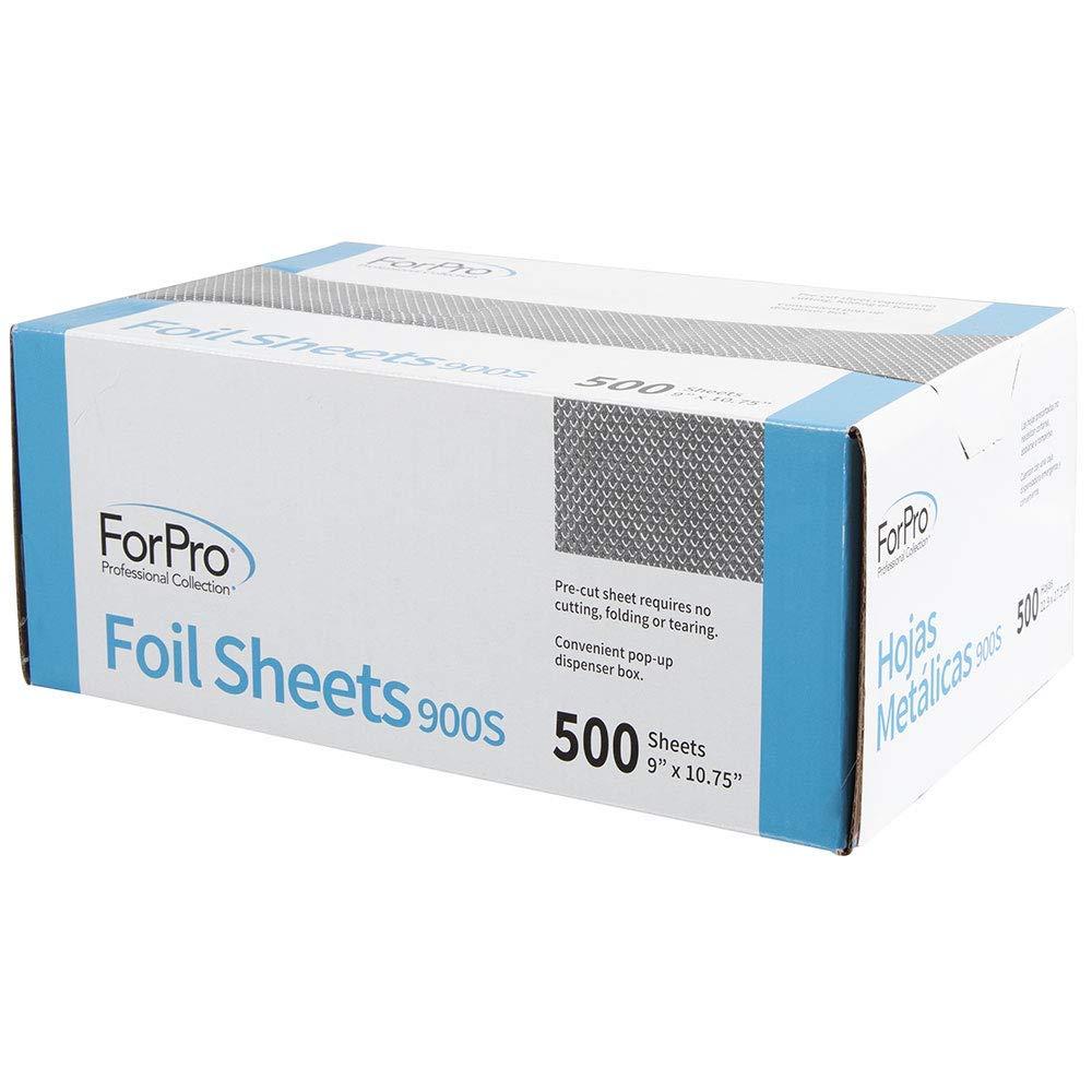 ForPro Professional Collection Embossed Foil Sheets 500S, Aluminum Foil,  Pop-Up Dispenser for Hair Color Application and Highlighting Services, Food