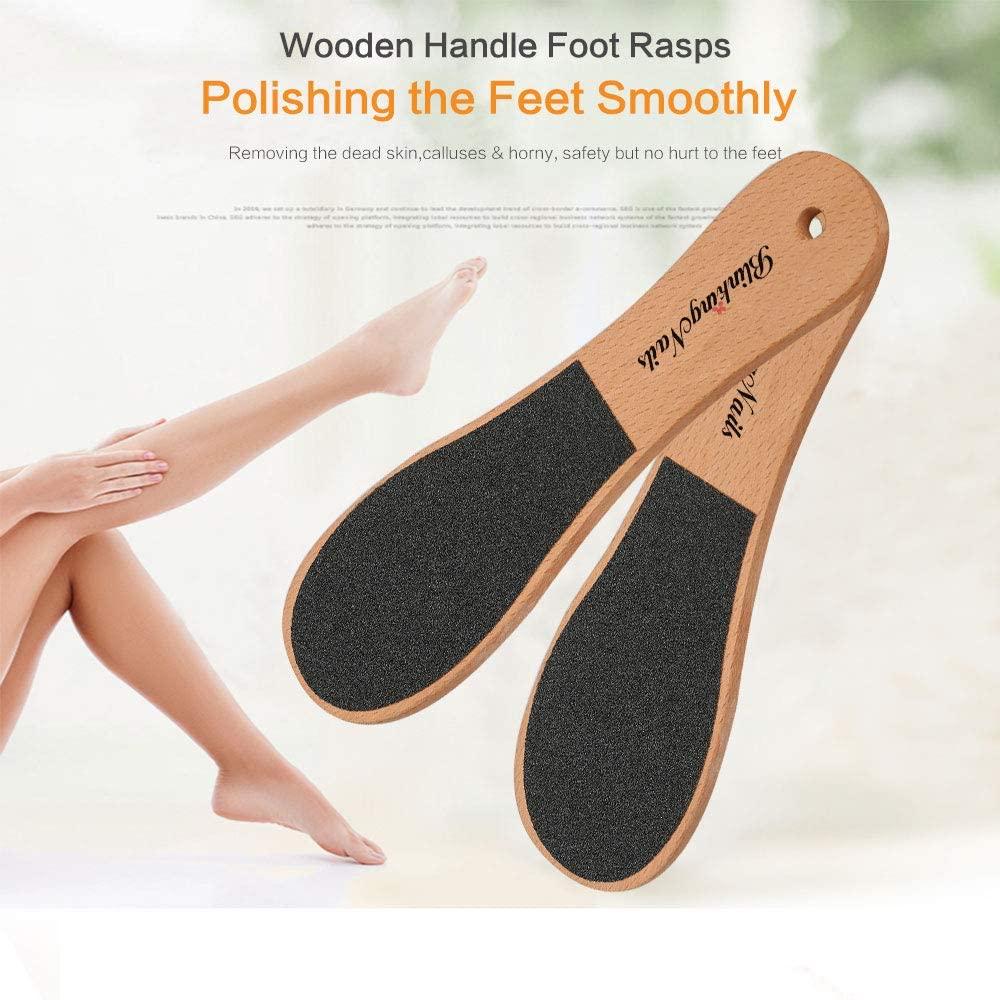 1 Pack Professional Foot File Callus Remover - Wooden Pedi Foot