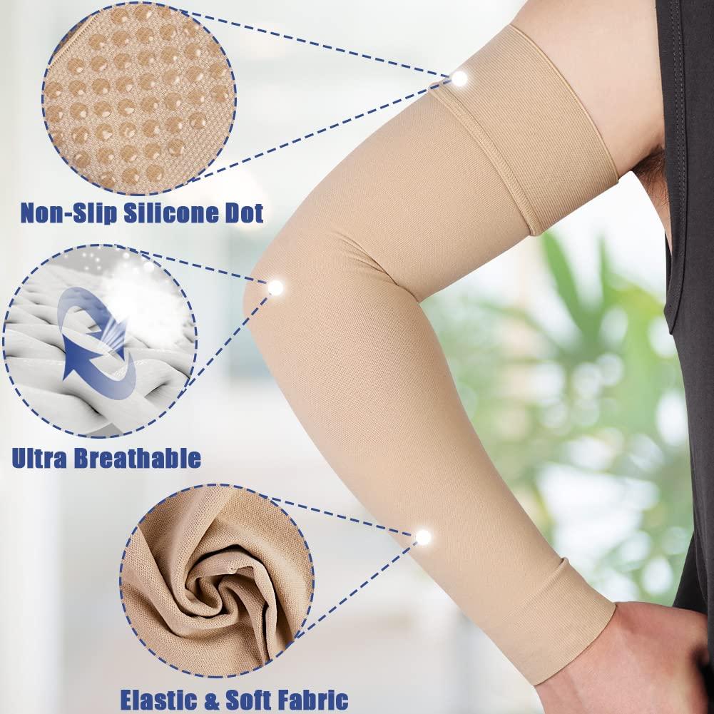 Beister Thigh High Footless Compression Sleeves with Silicone Band