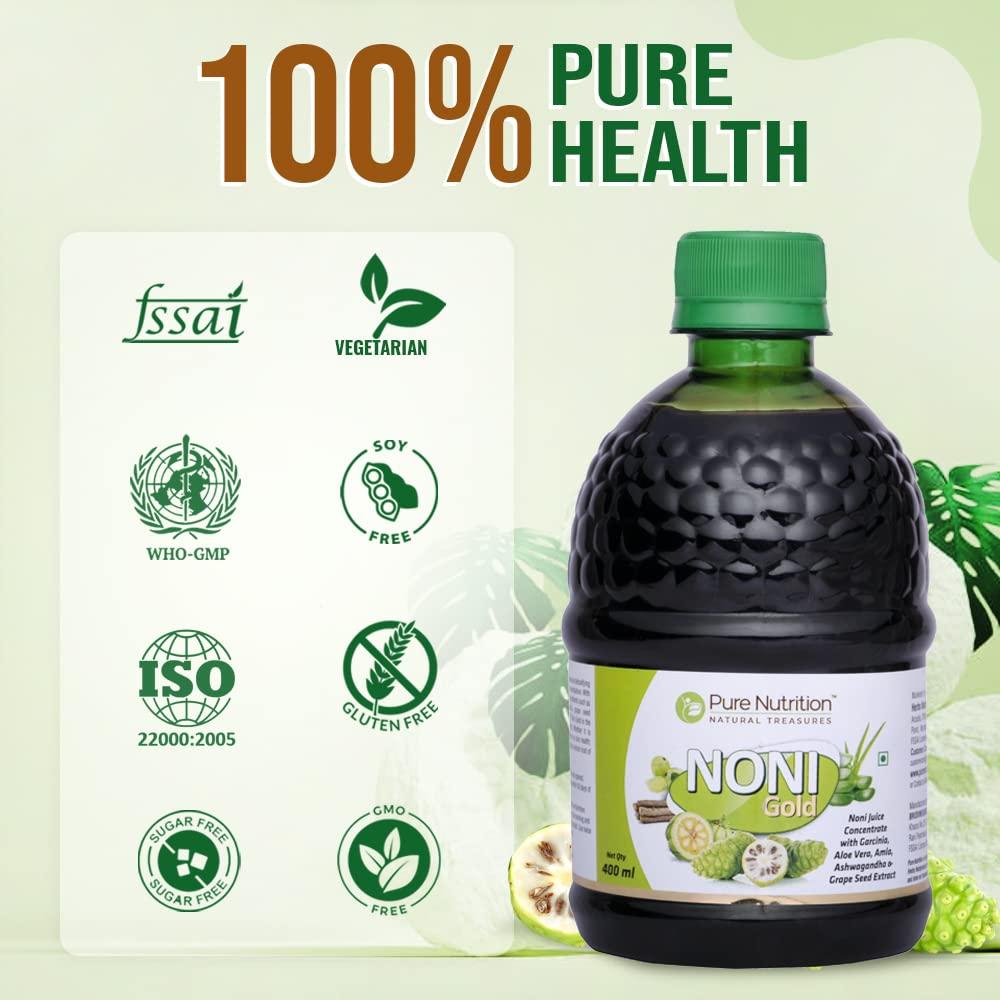 Pure Nutrition Noni Gold Noni Juice Concentrate with Garcinia, Aloe ...