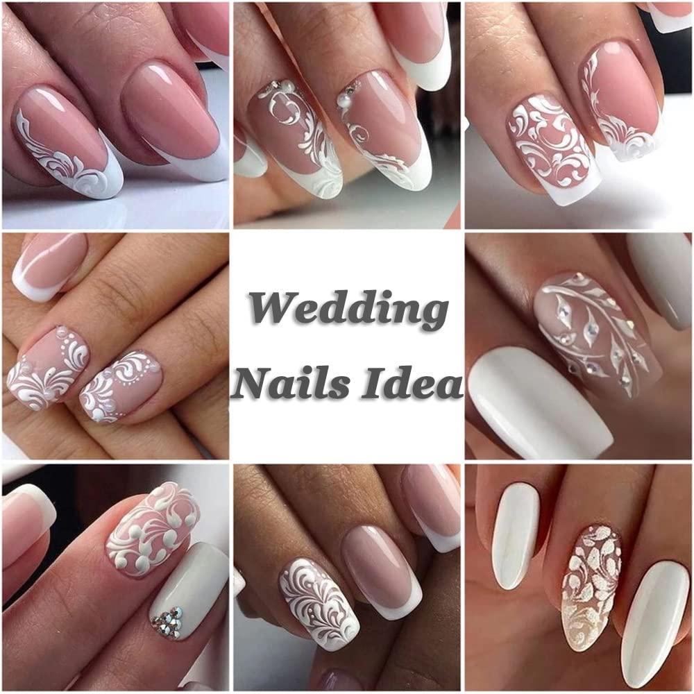 french tip nail designs for wedding