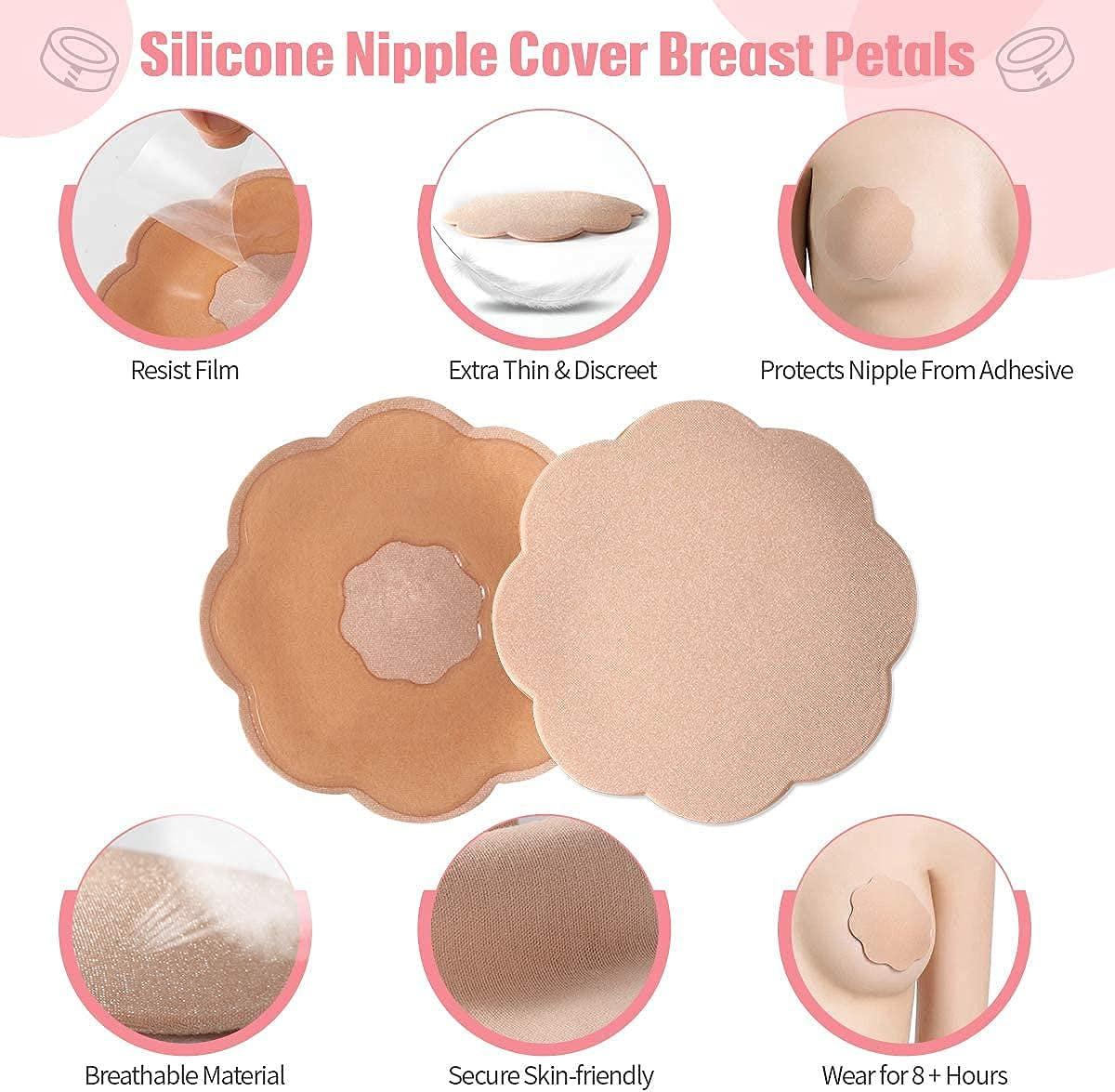 AE Reusable Silicone Breast Nipple Pads Pasties Cover Nude Bra