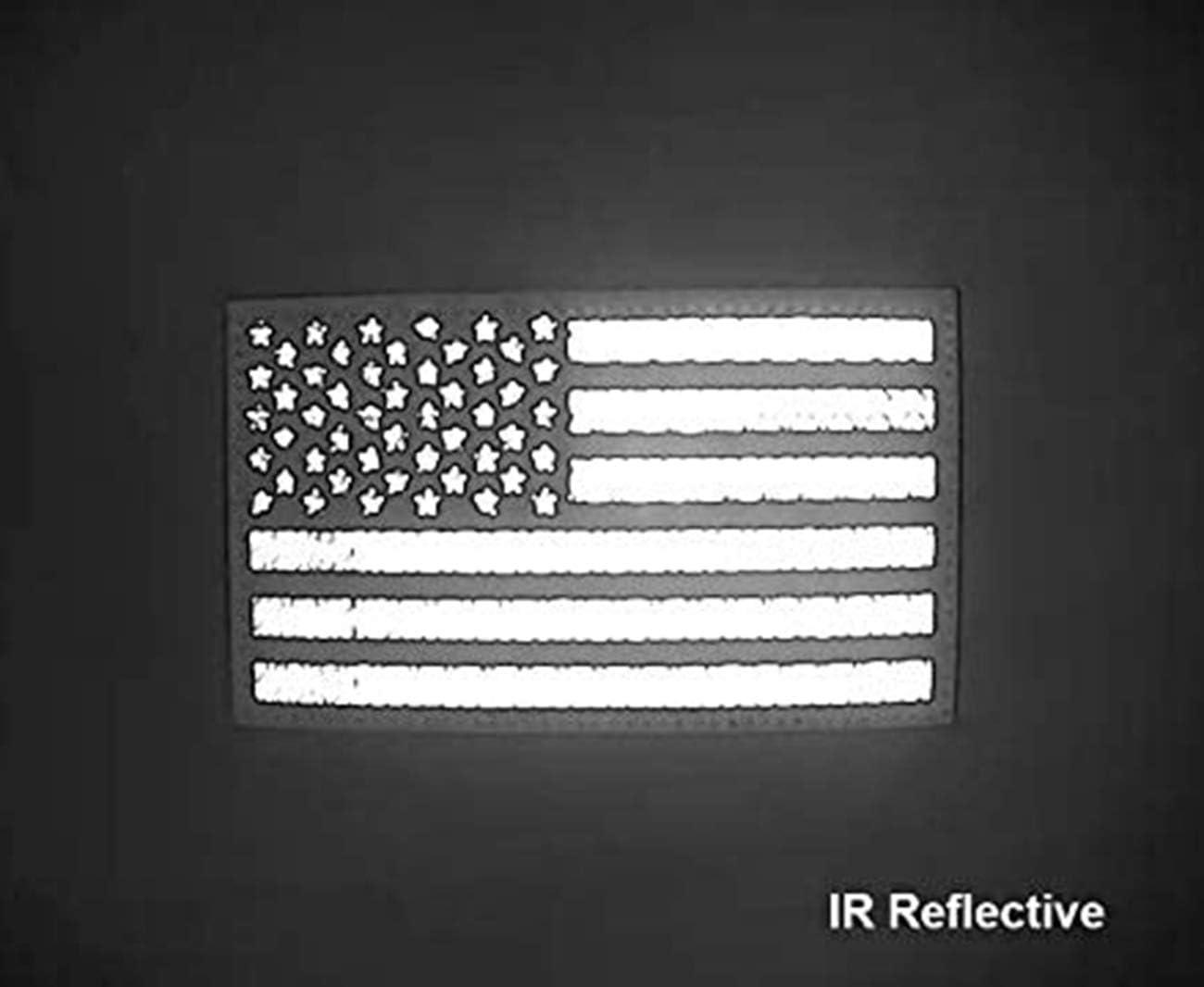 2 Pieces Tactical Usa Flag Patch - Black & Gray American Flag Us
