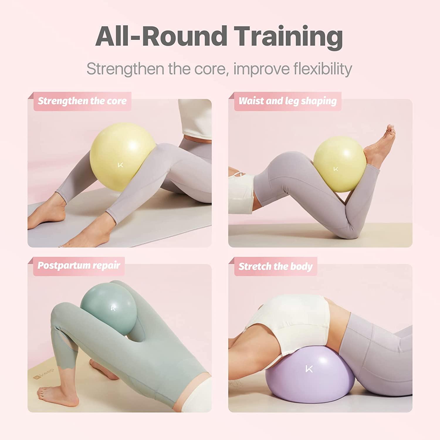 Yoga Ball Base,PVC Round Inflatable Exercise Ball Holder for Home Gym  Fitness,Easy to Carry 