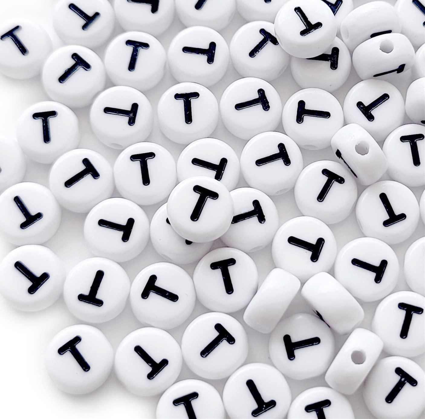 Bxwoum 100PCS Number Beads 4x7mm Acrylic Number Beads White Round Number 9  Beads for Jewelry Making DIY Bracelets Necklaces Key Chains(Number