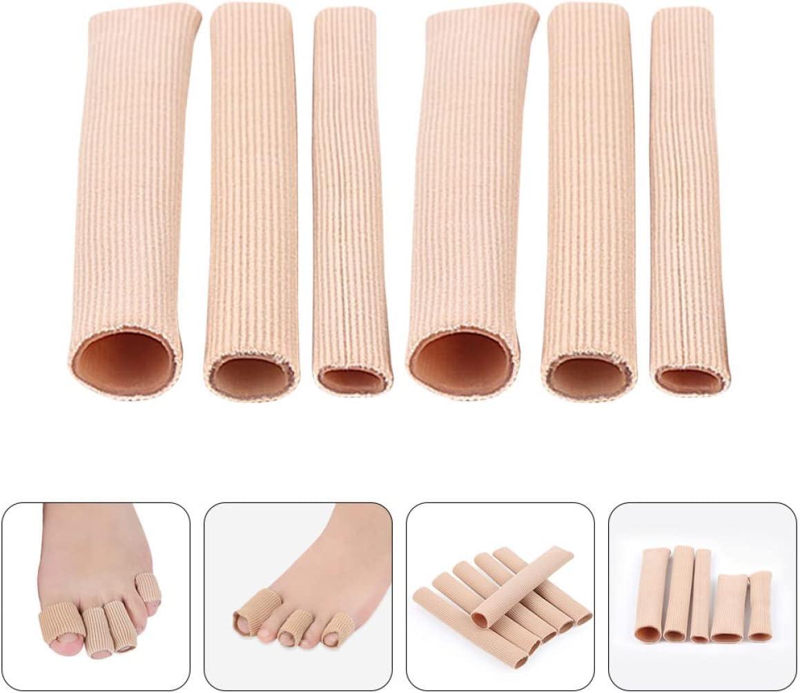 24pcs Nylon Sleeves Cushion Care Calluses for Breathable Tube Gel Toes Caps  Corns Cuttable Covers Finger