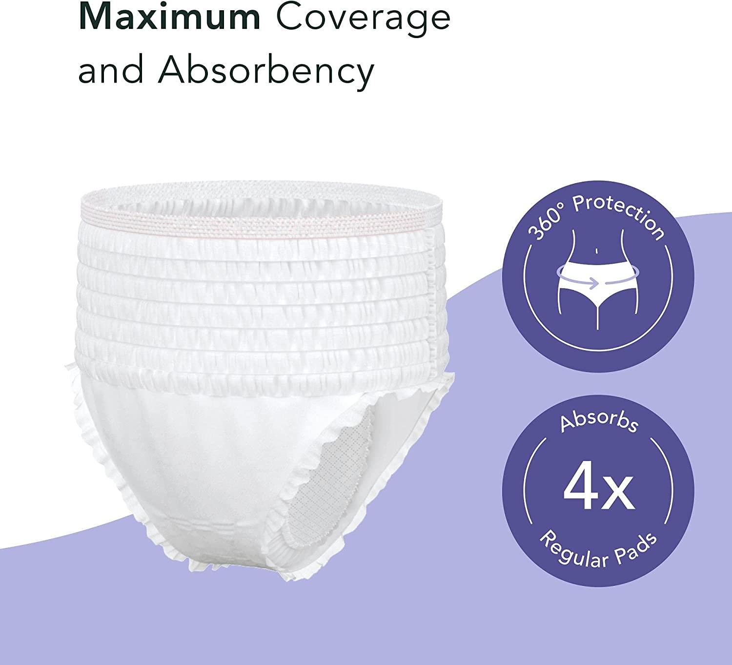 Buy Rael Disposable Underwear for Women, Organic Cotton Cover -  Incontinence Pads, Postpartum Essentials, Disposable Underwear, Unscented,  Maximum Coverage (Size S-M, 10 Count) Online at Low Prices in India 