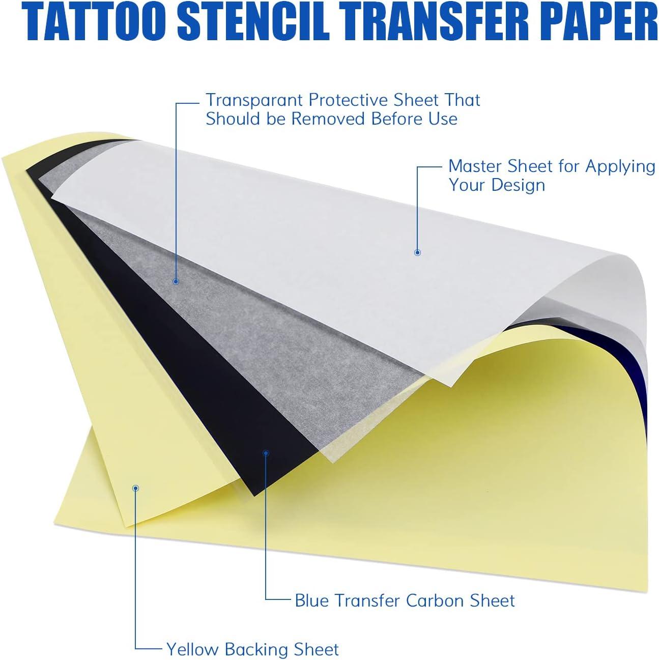 Tattοο Stencil Transfer Paper, 25pcs Ultra HD Tattοο Thermal Stencil Paper, 4 Layers Premium DIY Tattοο Tracing Paper Transfer Kit Supplies, Size A4