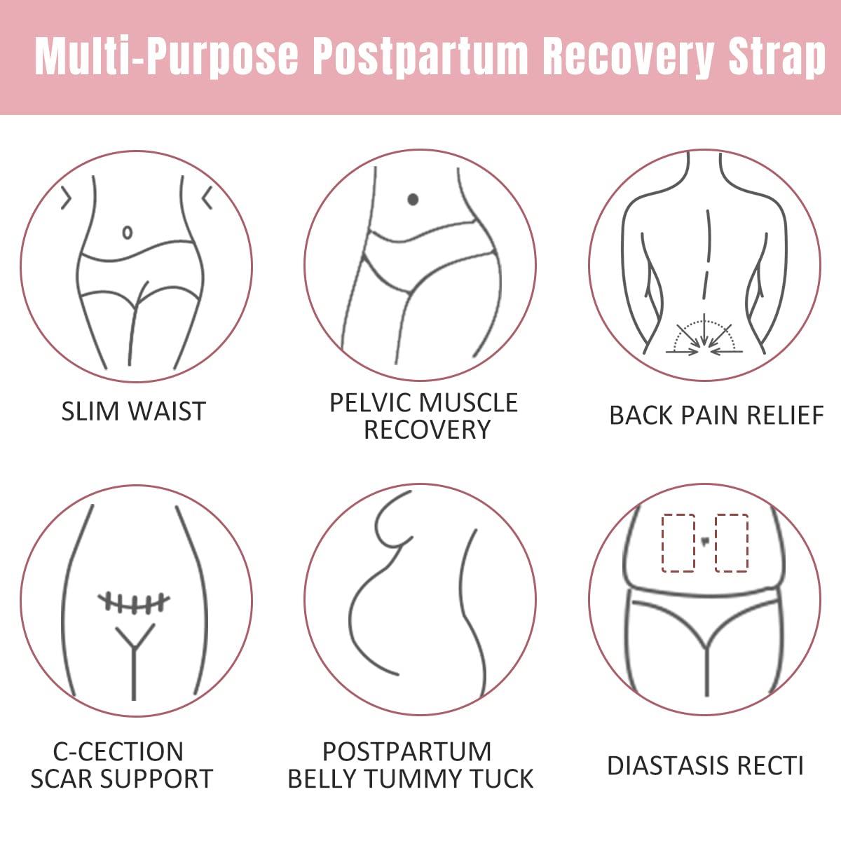 3 in 1 Postpartum Belt Postnatal Bandage Back Pregnancy Corset Reduce  Swelling Support Core Abdominal Muscler Help You Correct Your Posture  Relief Back Pain,White,M : : Health & Personal Care