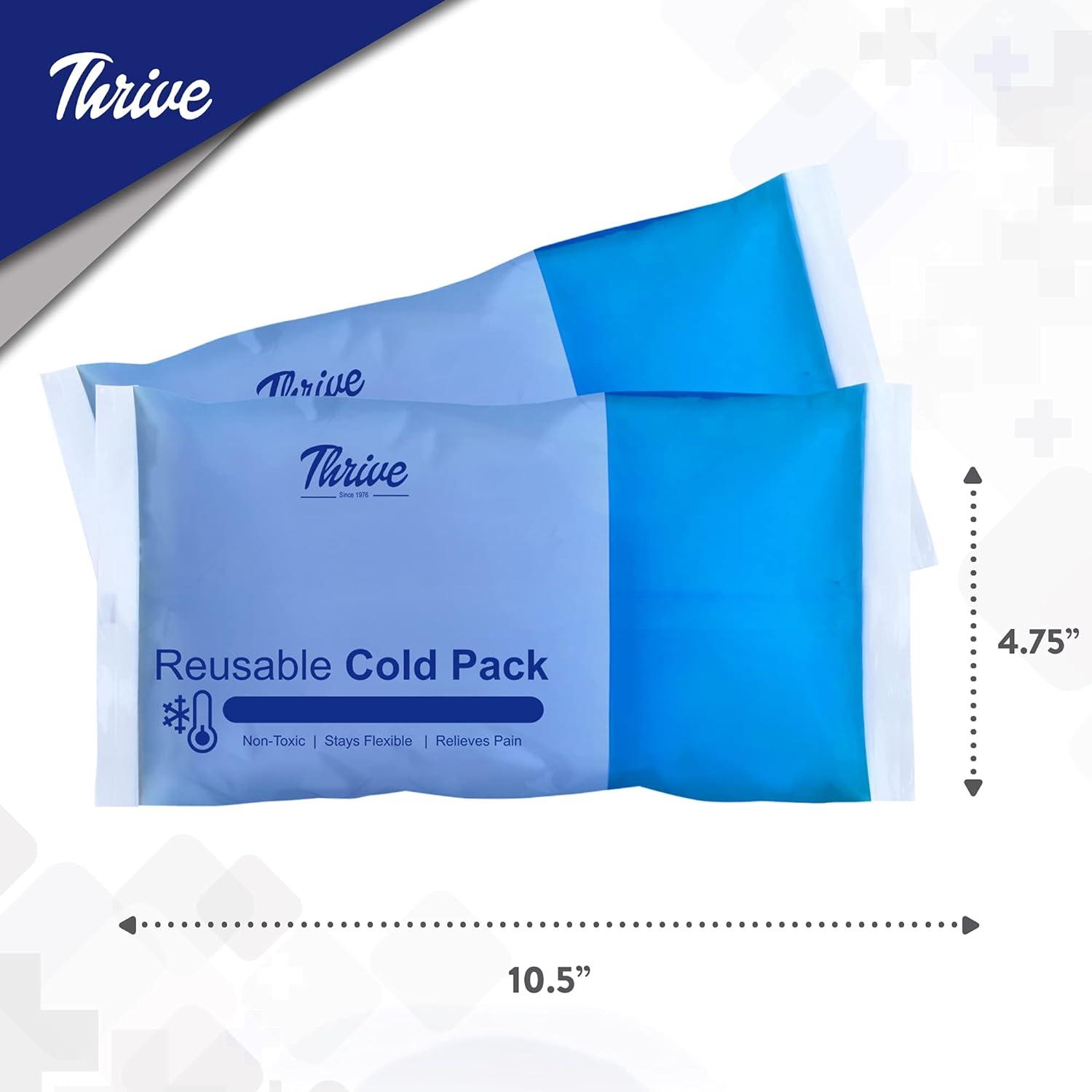 Thrive Round Hot & Cold Ice Packs (6 Pack) – FSA HSA Approved Product -  Reusable Gel Bead Ice Pack w/Cloth Fabric Backing – Hot and Cold Pack for