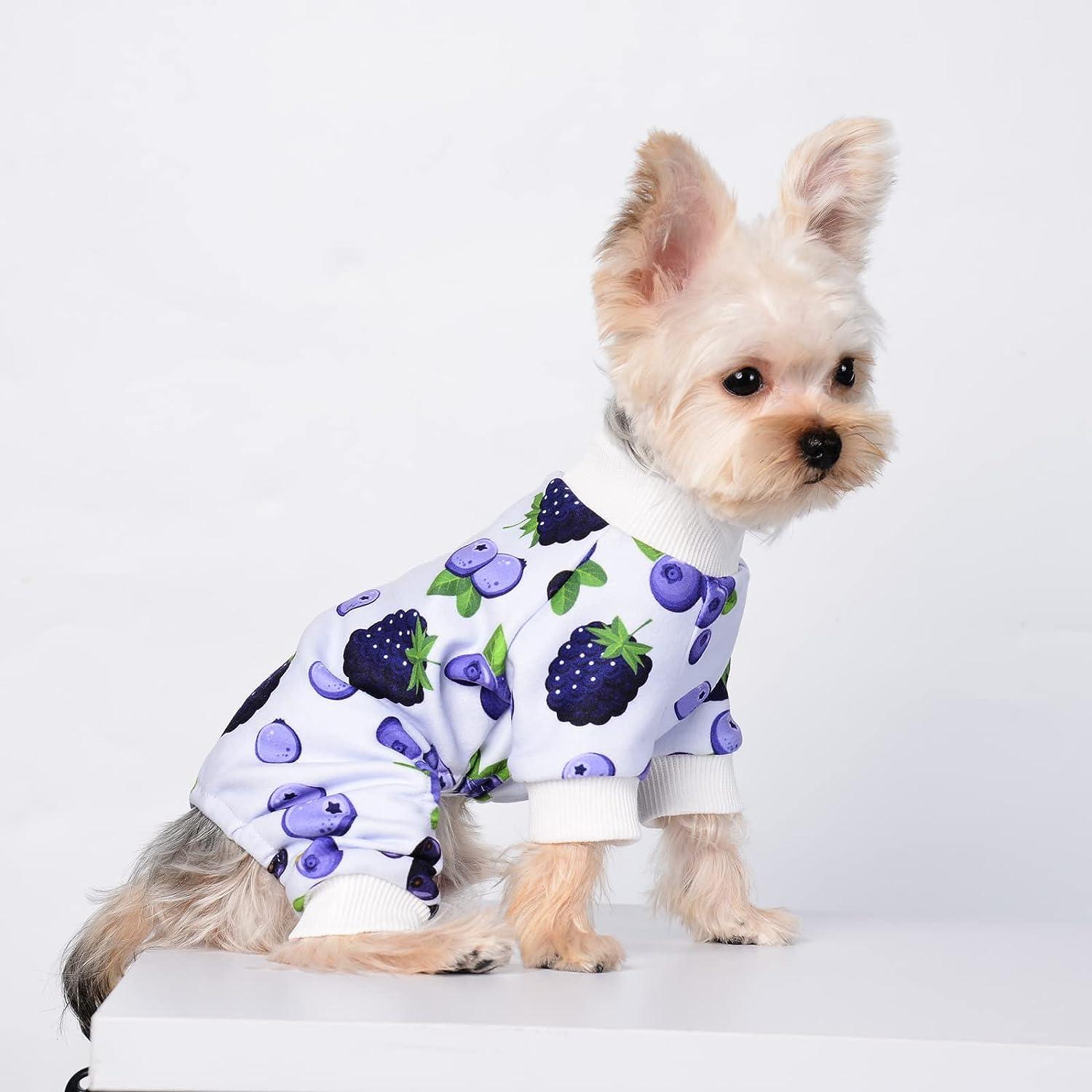 Dog Pajamas for Small Dogs Boy Girl Dog Onesie Jumpsuit Striped