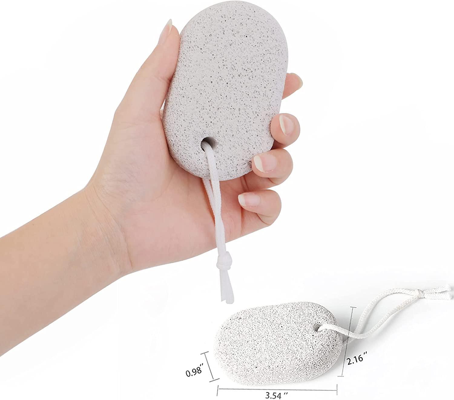 Natural Pumice Stone for Feet 2 PCS, Lava Pedicure Tools Hard Skin Callus  Remover for Feet and Hands - Natural Foot File Exfoliat