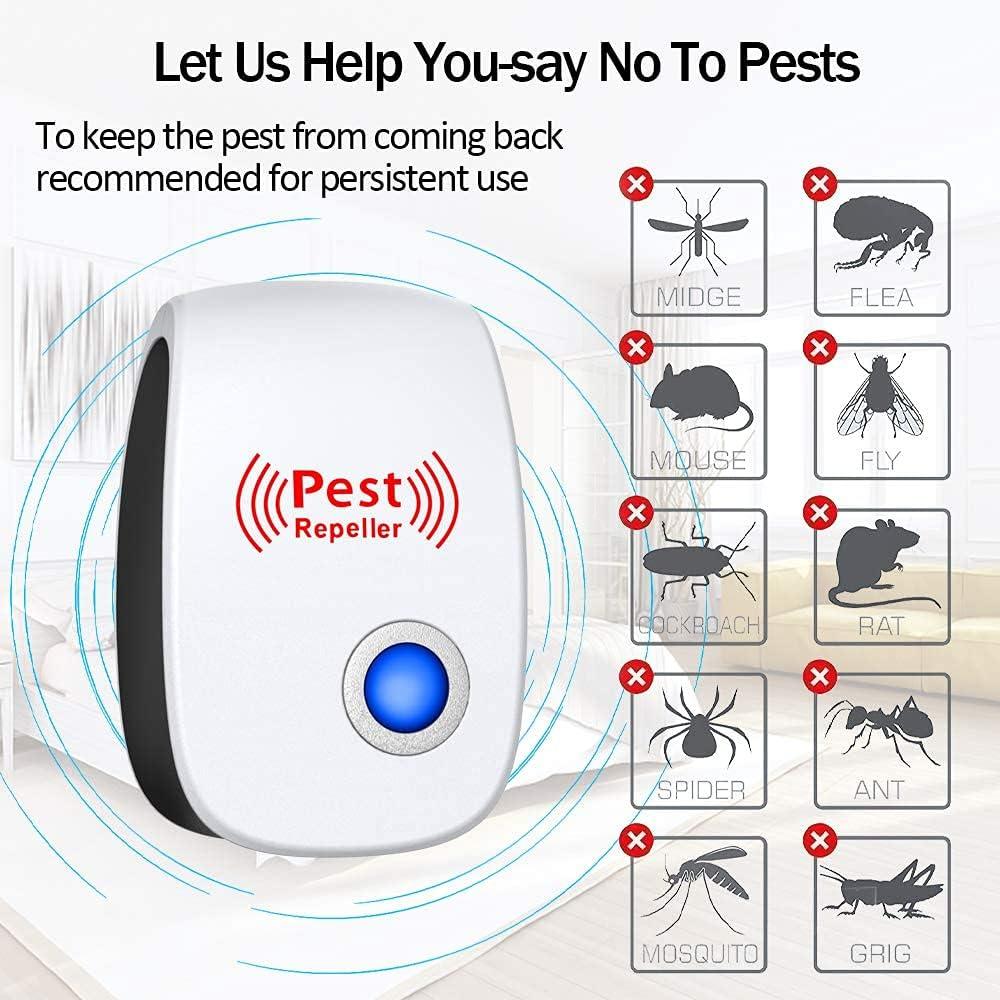 Ultrasonic Pest Repeller, Plug in Insect Repeller, Ultrasonic Pest Control  Repellent Against Mosquitoes, Mice, Spiders, Ants, Rats, Roaches, Bugs
