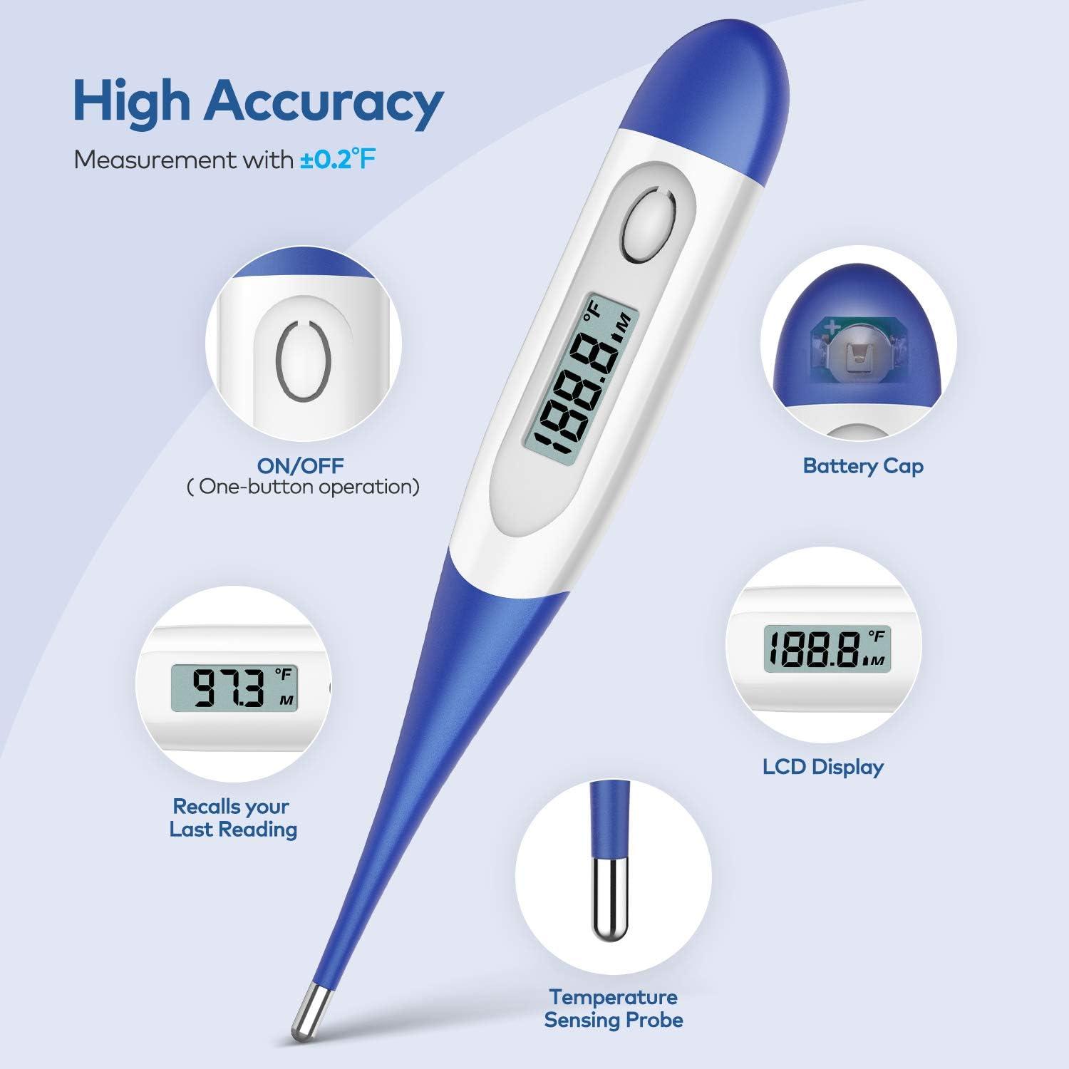 Digital Rectal Thermometer for Baby, Infant Thermometer, with  30 Probe Covers, Quick Read, Large Clear Display : Health & Household