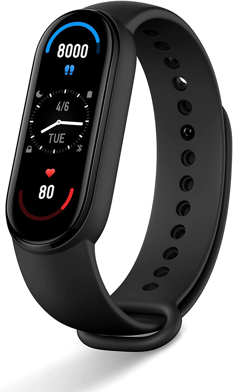  Xiaomi Mi Smart Band 6 40% Larger 1.56'' AMOLED Touch Screen,  Sleep Breathing Tracking, 5ATM Water Resistant, 14 Days Battery Life, 30  Sports Mode, Fitness, Steps, Sleep, Heart Rate Monitor : Sports & Outdoors