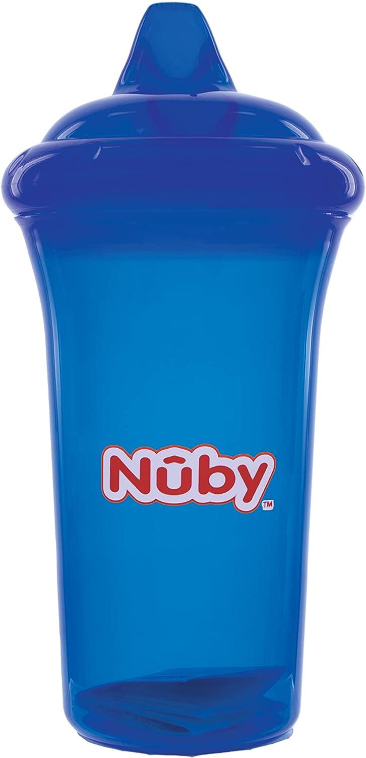 Nuby No-Spill Cup with Dual-Flo Valve, Sippy Cup for Baby and Toddler, 9  Ounce, Colors May Vary