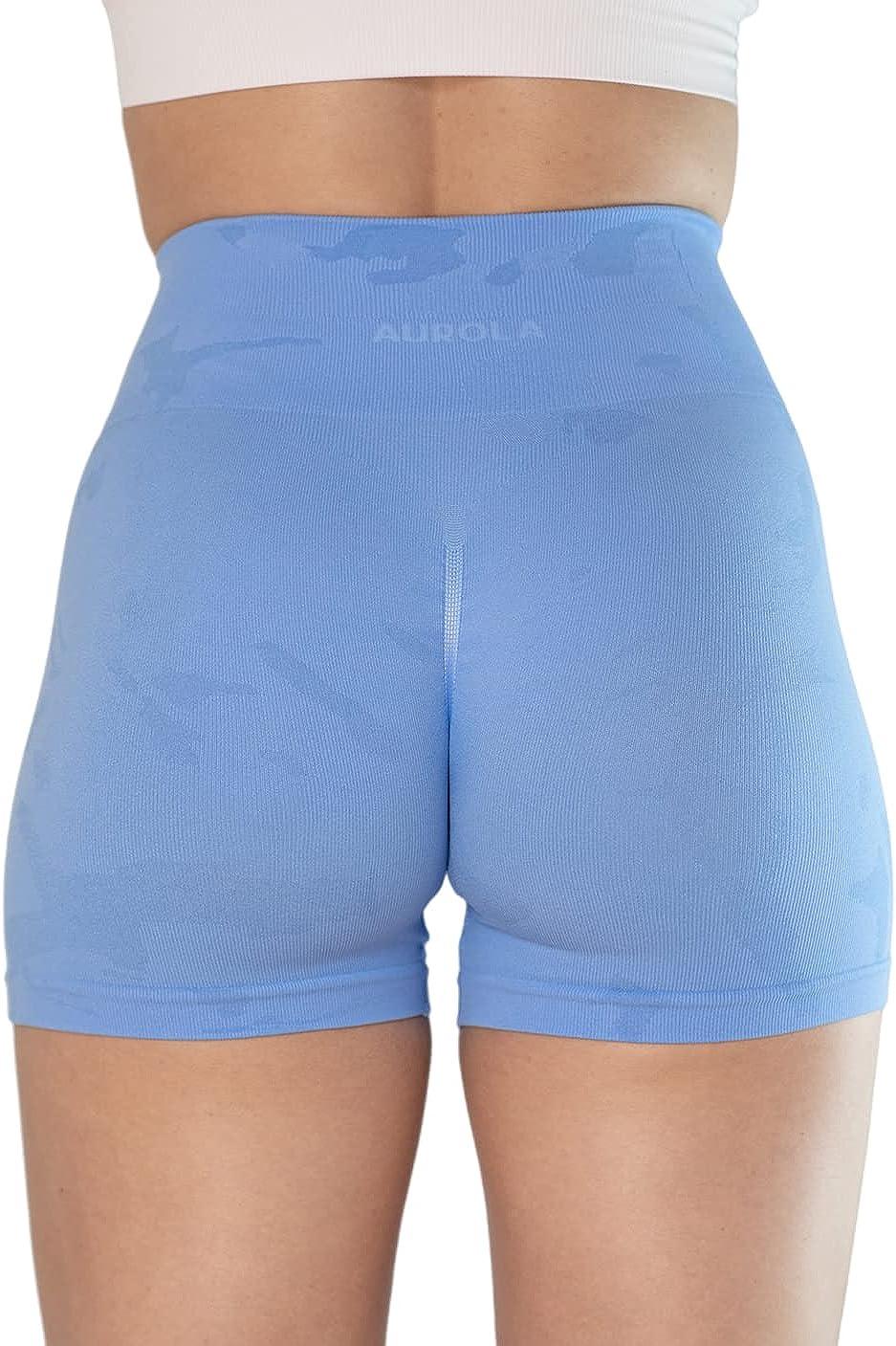 AUROLA Seamless Scrunch Black Booty Shorts For Women Perfect For