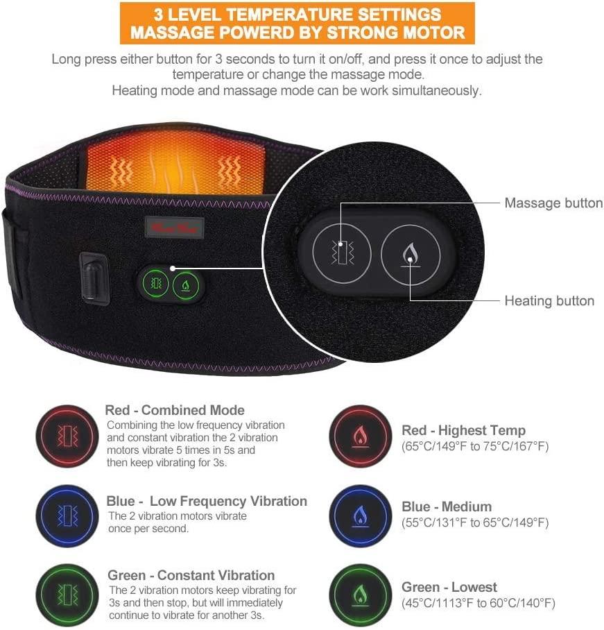 Intelligent Electric Waist Back Massager Heating Pad Belt Lumbar