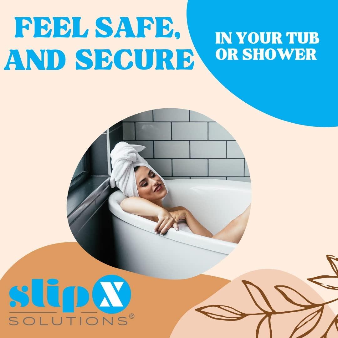 SlipX Solutions Durable Large Rubber Safety Mat 27 x 15, Feel Safe and  Surefooted in Your Bath or Shower, Extra Grippy Surface Texture and Over  200 Power Grip Suction Cups, Machine Washable