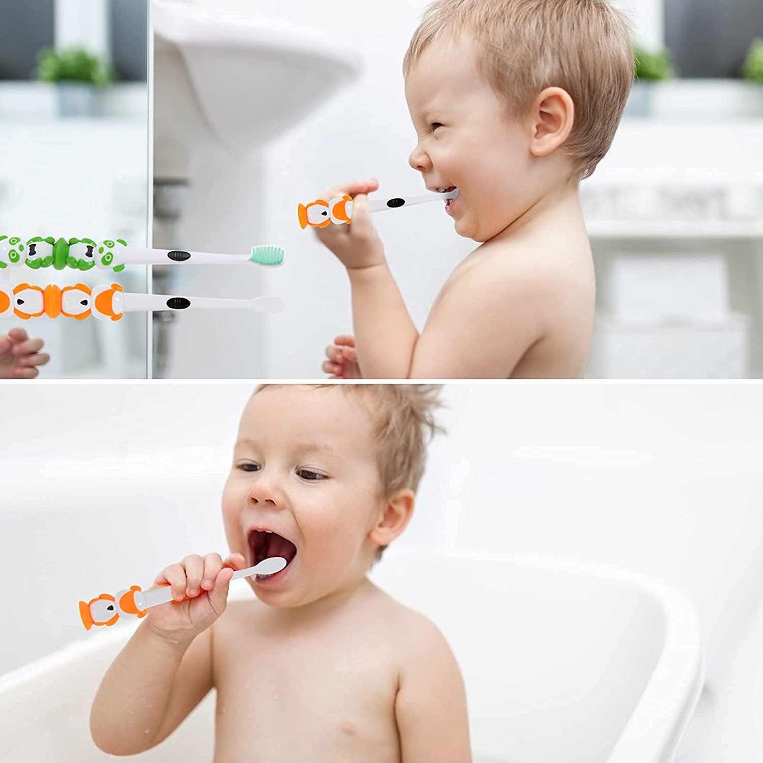 6 Packs Kids Toothbrush,Lovely Little Mushroom Extra Soft Bristles Toddler  Toothbrush for 1-3Years Old (