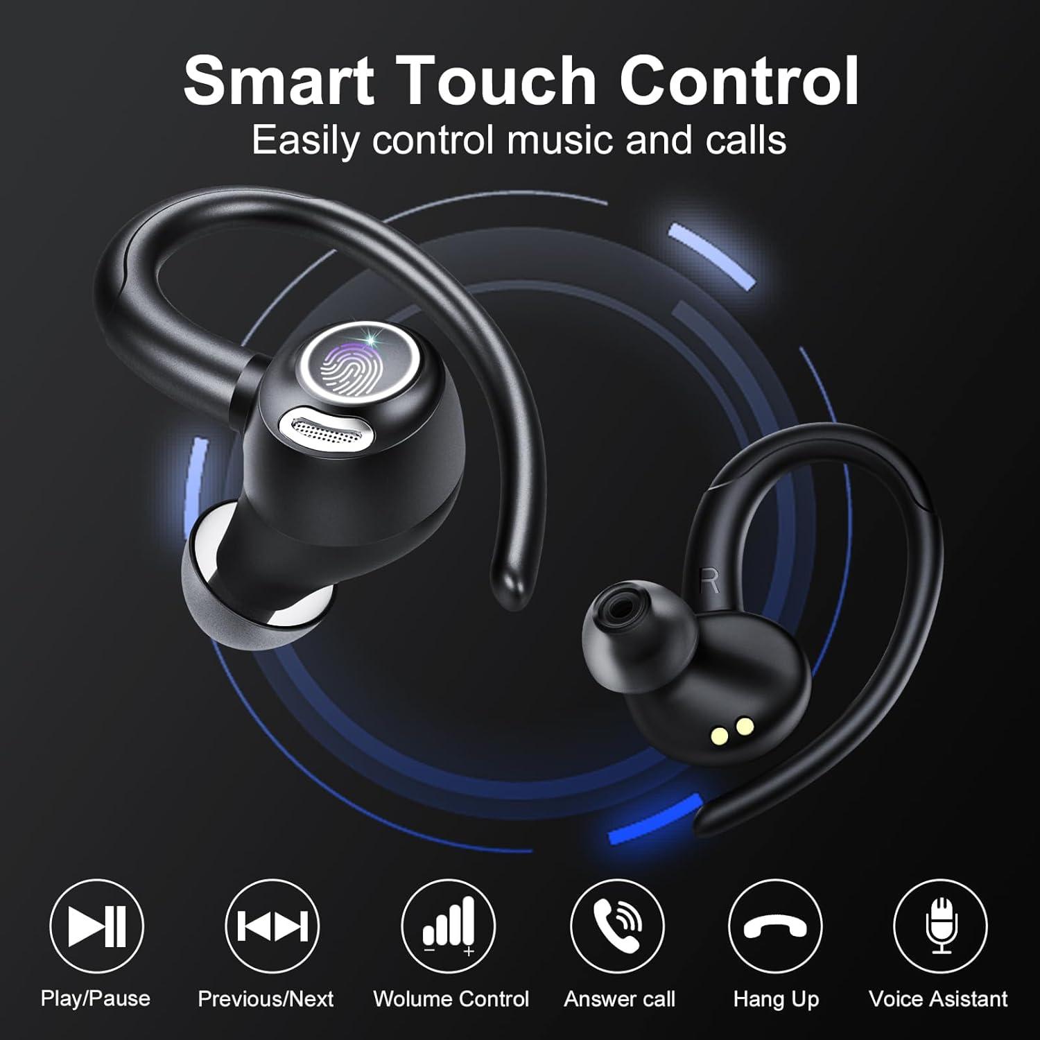 Csasan Headphones Wireless Earbuds Sport Bluetooth 5.3 Ear Buds