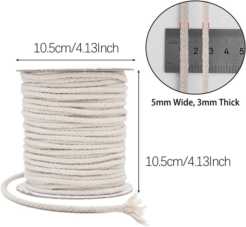 328 Feet 3mm Natural Cotton String for Crafts,Gift Wrapping Twine,Arts &  Crafts, Home Decor, Gift Packaging (Beige)