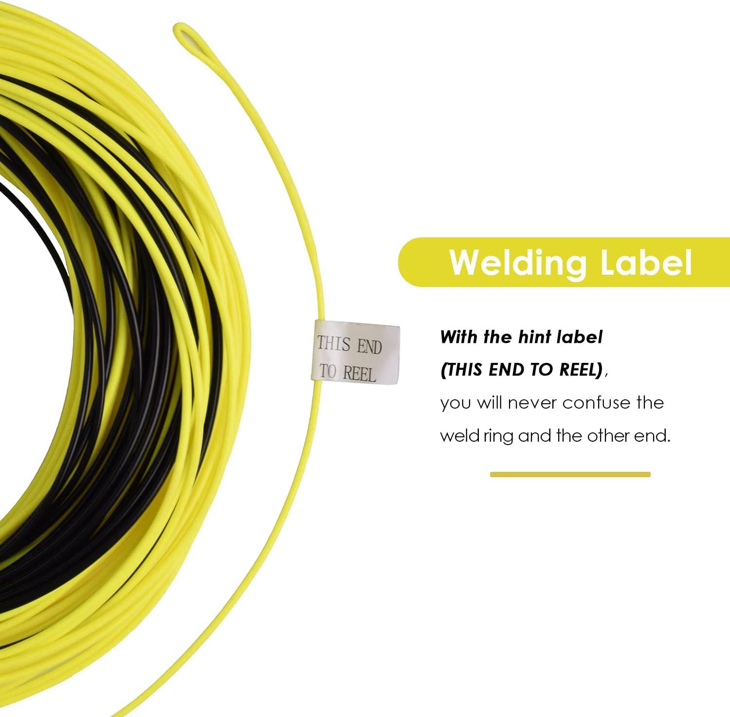 SF Sinking Tip Line Weight Forward Taper Fly Line Fly Fishing Line with  Welded Loop Floating for Freshwater WF 4 5 6 7 8 9 10F/S 100FT IPS3/IPS5  Fluor Yellow&Black/Freshwater/Sink Tip WF9F/S-100FT-5IPS