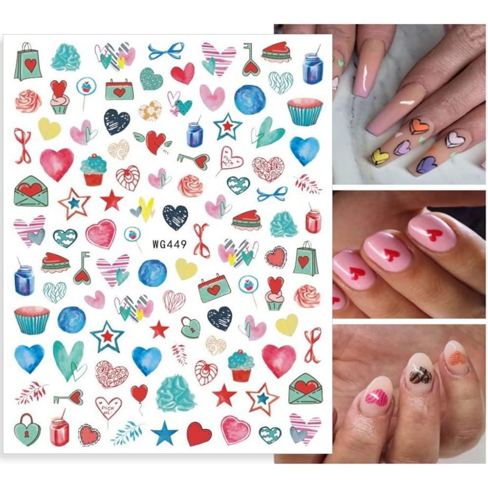 6 Sheets Red LV Nail Stickers
