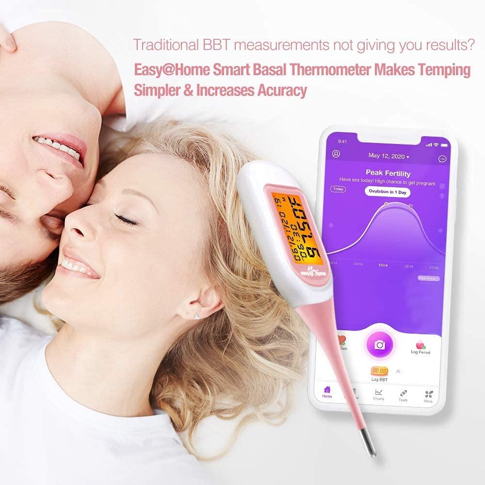 Easy@Home Smart Basal Thermometer, Large Screen and Backlit, FSA