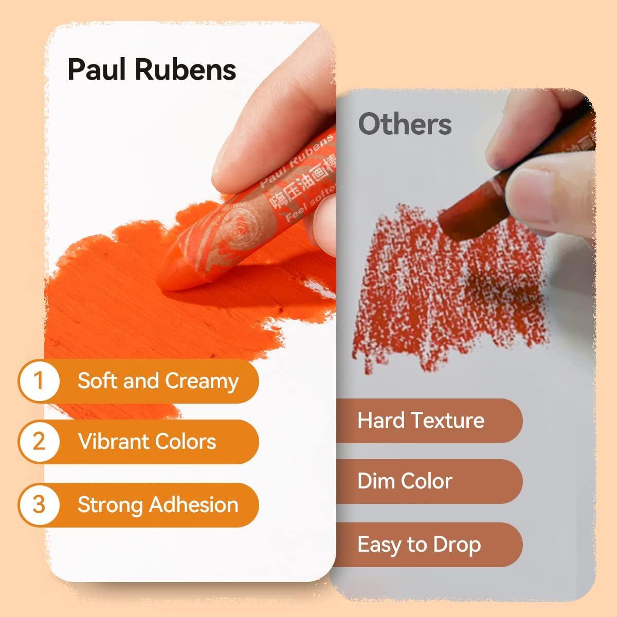 Paul Rubens Oil Pastels 48+3 Color Kit Non Toxic with A5 Pastel Paper  Masking Tape for Artist Professionals Student and Hobbyist